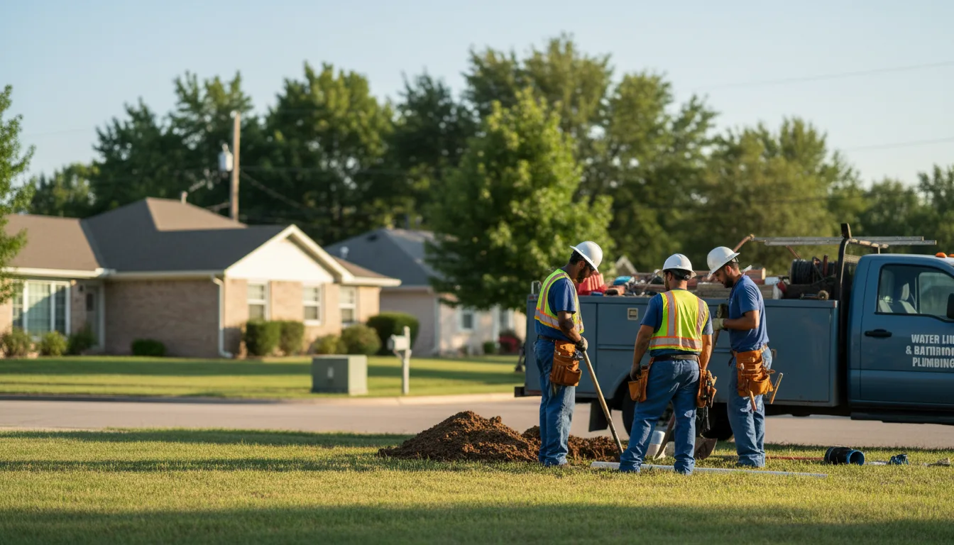 Residential water line and bathroom plumbing service in Tupelo, MS